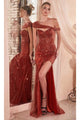 Ladivine by Cinderella Divine Dresses - Ladivine CD0218 Sequin-Embellished Sweetheart Gown - Prom