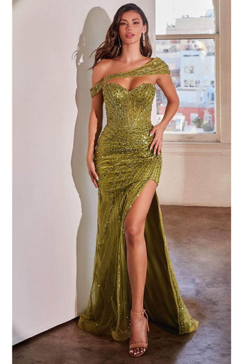 Ladivine by Cinderella Divine Dresses - Ladivine CD0218 Sequin-Embellished Sweetheart Gown - Prom