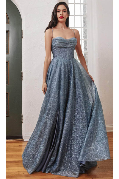 Ladivine by Cinderella Divine Dresses - Ladivine CD252 Corset-Back Lace Prom Gown - Prom