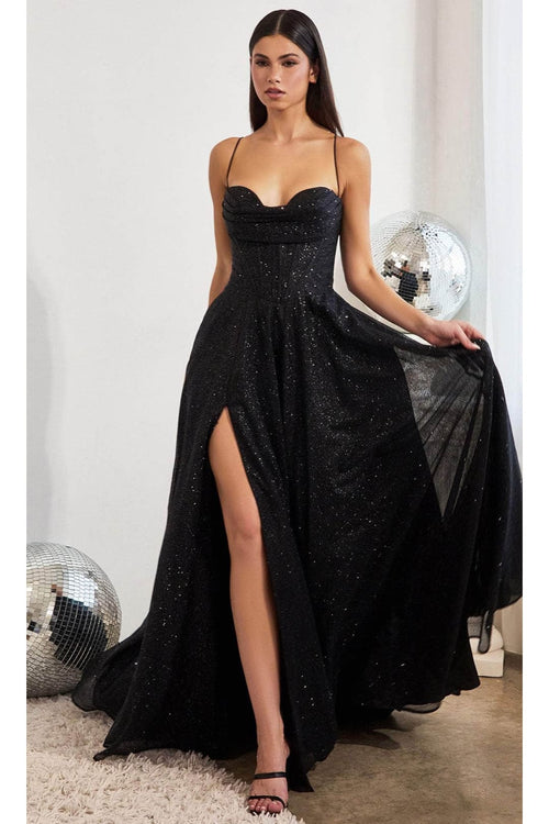 Ladivine by Cinderella Divine Dresses - Ladivine CD252 Corset-Back Lace Prom Gown - Prom