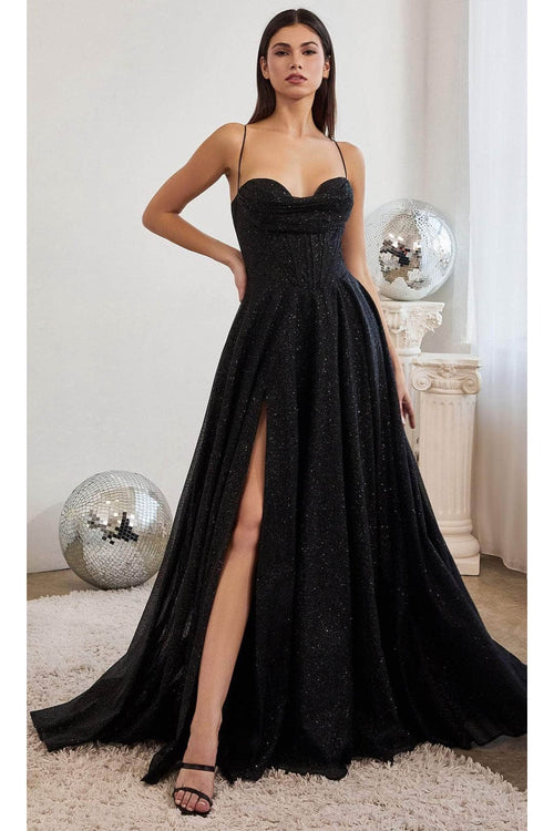 Ladivine by Cinderella Divine Dresses - Ladivine CD252 Corset-Back Lace Prom Gown - Prom