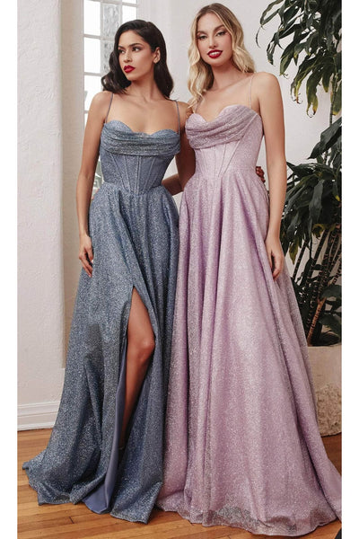 Ladivine by Cinderella Divine Dresses - Ladivine CD252 Corset-Back Lace Prom Gown - Prom