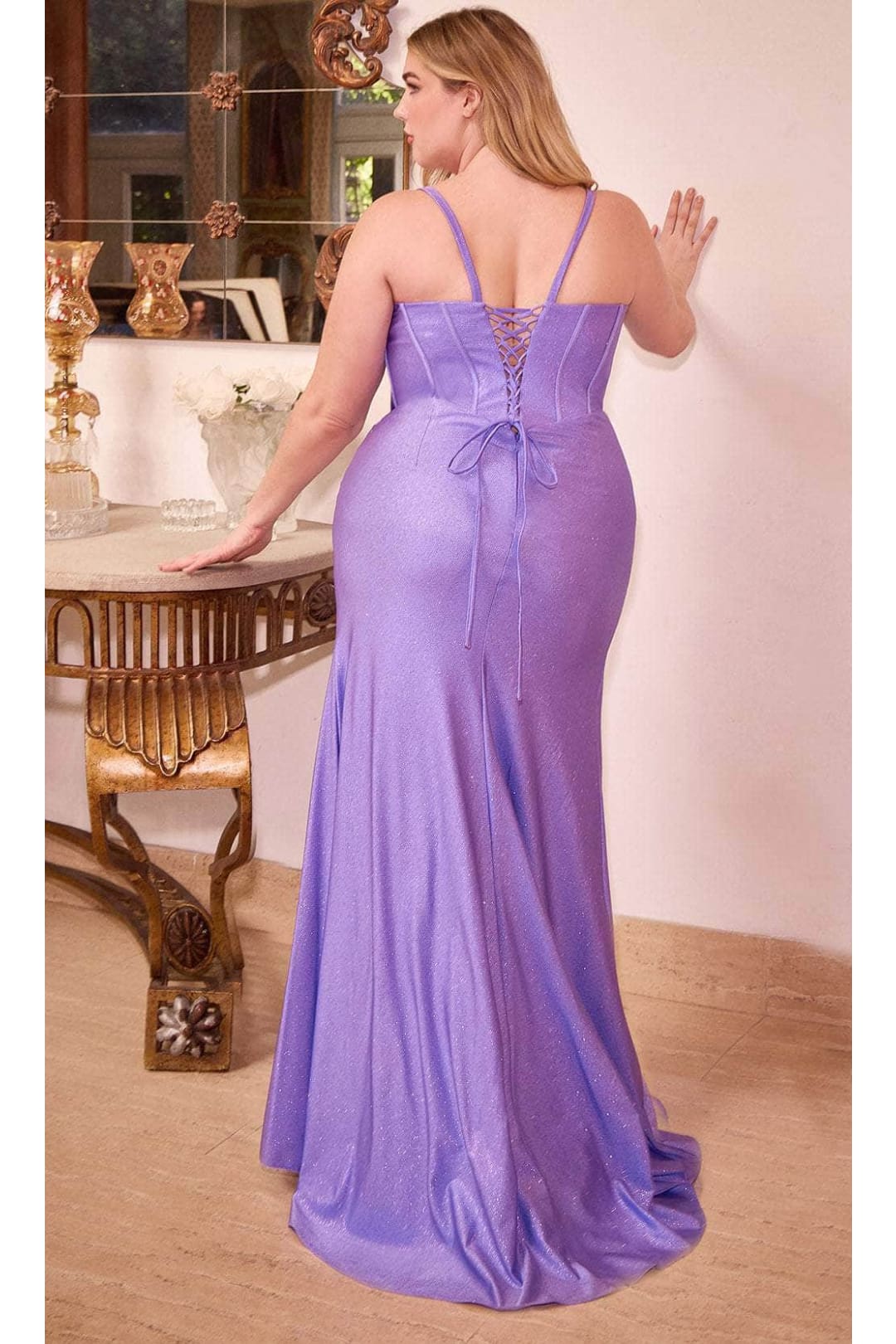 Ladivine by cinderella divine Dresses - Ladivine CD307 Illusion Corset Sleeveless Gown - Prom