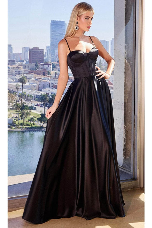 Ladivine by cinderella divine Dresses - Ladivine CD337 Sweetheart Corset Formal Gown - Black / 2 - Prom