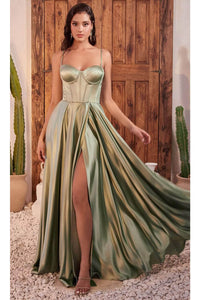 Ladivine by cinderella divine Dresses - Ladivine CD337 Sweetheart Corset Formal Gown - Sage / 4 - Prom