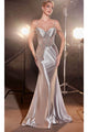 Ladivine by Cinderella Divine Dresses - Ladivine CD820 Elegant Beaded Basque Evening Gown - Prom