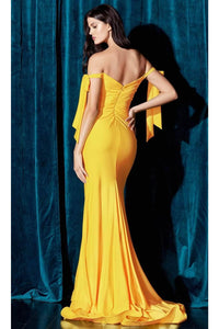 Ladivine by cinderella divine Dresses- Ladivine CD943 High-Slit Modest Jersey Evening Gown - Prom