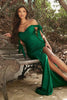 Ladivine by cinderella divine Dresses- Ladivine CD943 High-Slit Modest Jersey Evening Gown - Prom