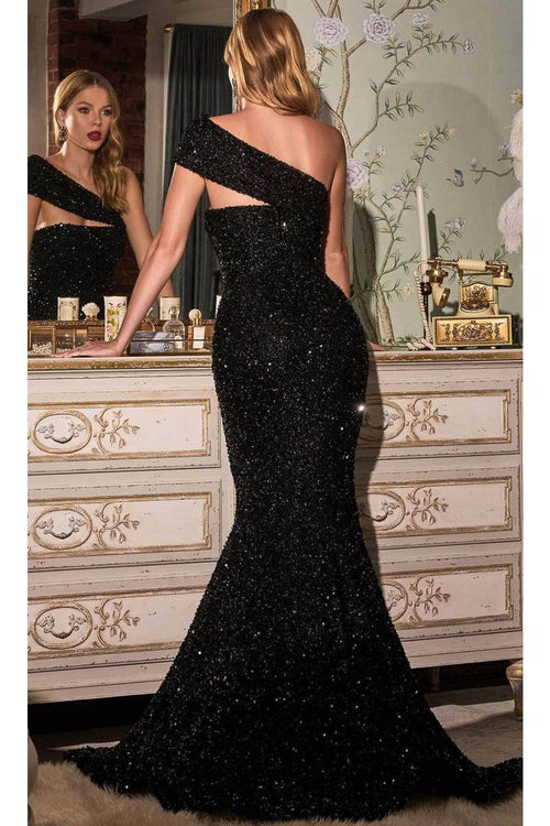 Ladivine by cinderella divine Dresses - Ladivine CD980 One-Shoulder Sequin Gown - Prom