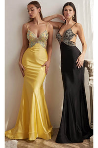 Ladivine by cinderella divine Dresses - Ladivine CM330 Butterfly Beaded V-Neck Prom Gown - Prom