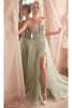 Ladivine by cinderella divine Dresses Designer - Ladivine CD0230 - Beaded Appliqued A-Line Prom Gown - Dress