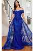 Ladivine by cinderella divine Dresses - Ladivine J836 Glitter Overskirt Cocktail Gown - Prom