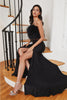 Ladivine C141 Strapless Feather Two-Piece Side Slit Prom Party Dress - Dress