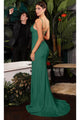 Ladivine C142 High Slit Draped Prom Gown - Prom