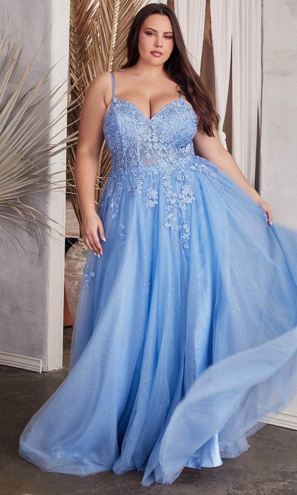 Ladivine C148C - Sleeveless Embroidered Prom Dress - Prom