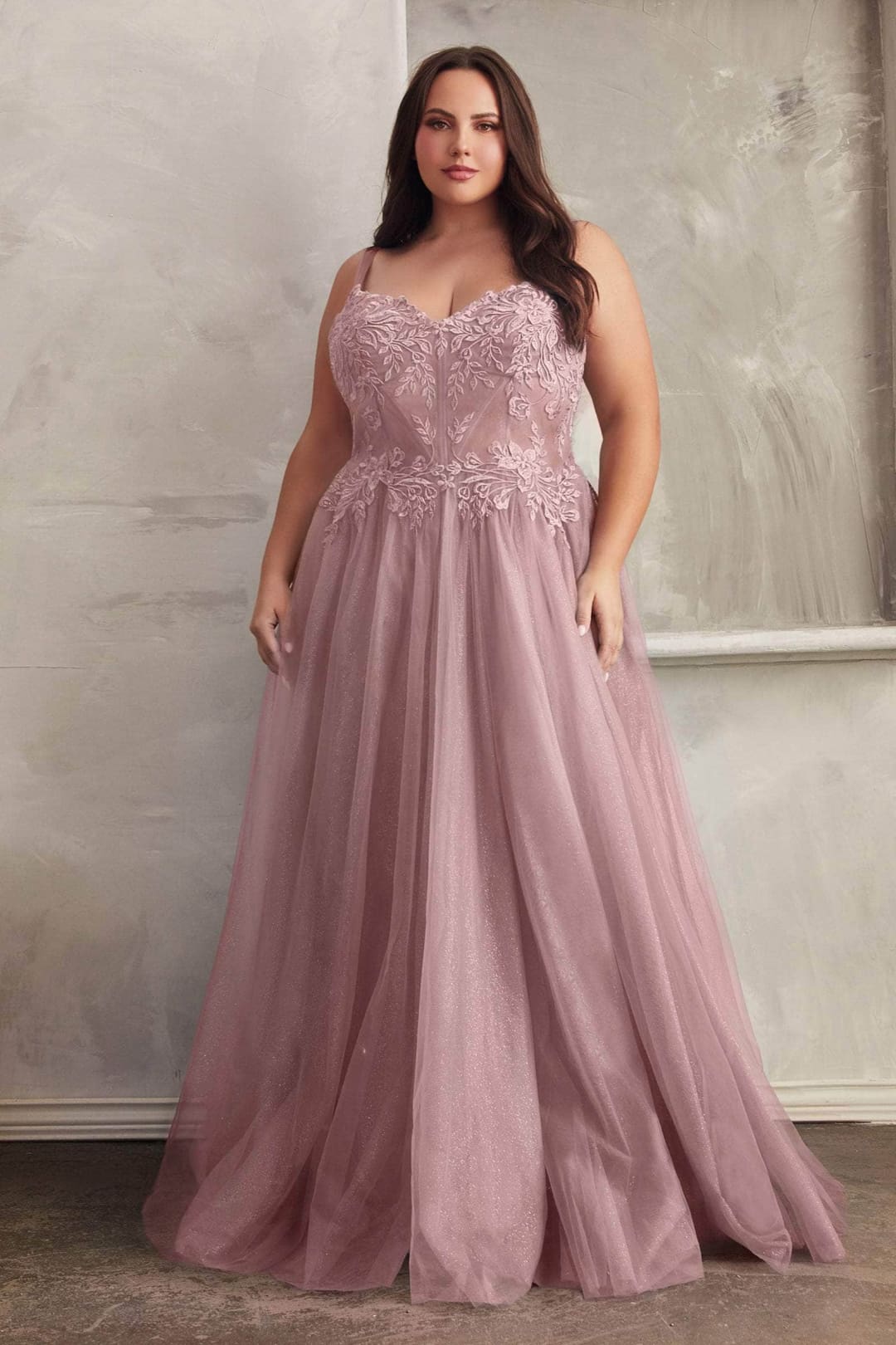 Ladivine C150 - Sweetheart Prom Dress with Foliage Detail - Prom