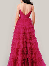 Ladivine C156 - V-Neck Sleeveless Empire Ballgown
