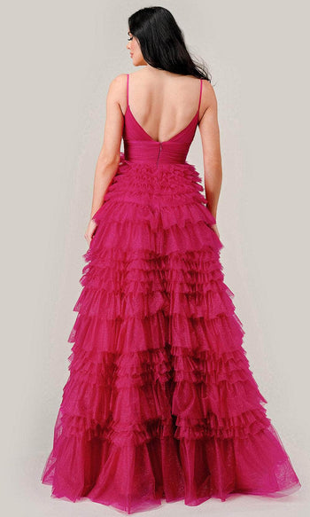 Ladivine C156 - V-Neck Sleeveless Empire Ballgown - Prom