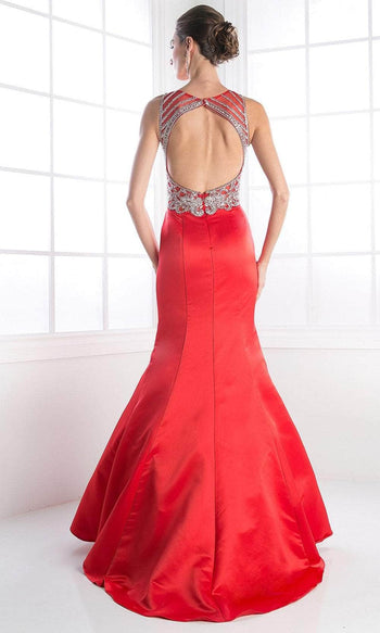 Ladivine C238 - Bedazzled Mermaid Gown - Prom