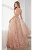 Ladivine C32 - Glitter Lace A-Line Evening Gown - Prom