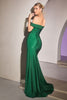 Ladivine CA106 Stunning Hot Stone Embellished Red Carpet Dress