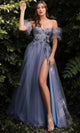 Ladivine by Cinderella Divine Dresses - Ladivine CB080 Off-Shoulder Tulle Ball Gown - Prom