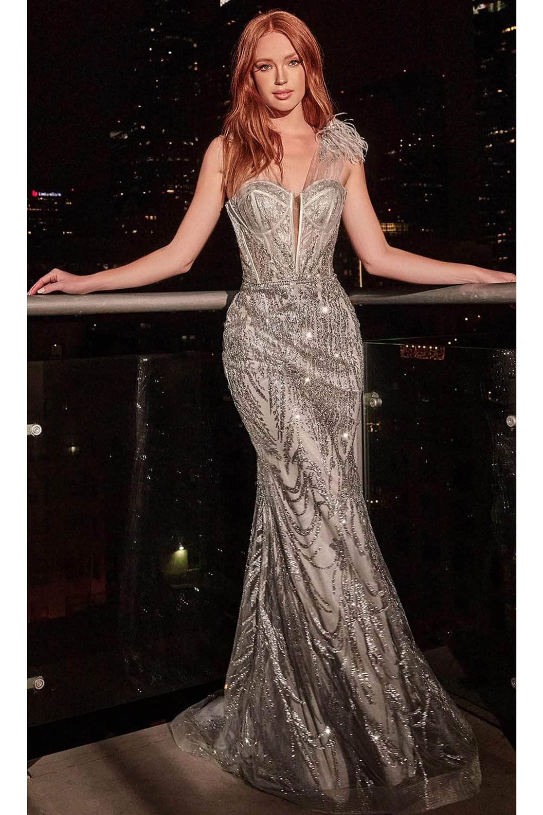 Ladivine CB087 - Sweetheart Fitted Prom Evening Dress - Prom