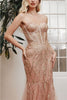 Ladivine CB116 Glitter Corset Bodice Mermaid Layered Sexy Prom Gown - Dress