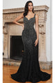 Ladivine CB119 - Scoop Back Rhinestone Prom Gown - Prom