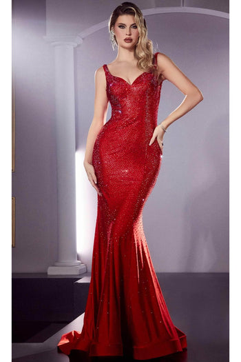 Ladivine CB119 - Scoop Back Rhinestone Prom Gown - Prom