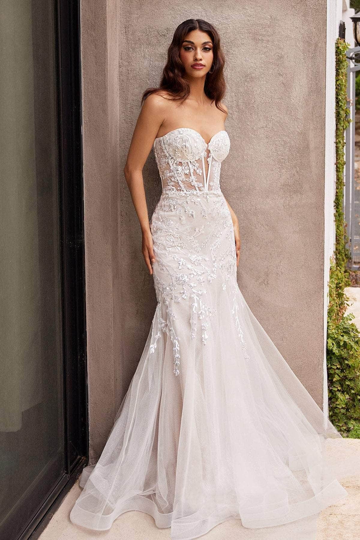 Ladivine CB126W - Strapless Mermaid Bridal Gown - Prom