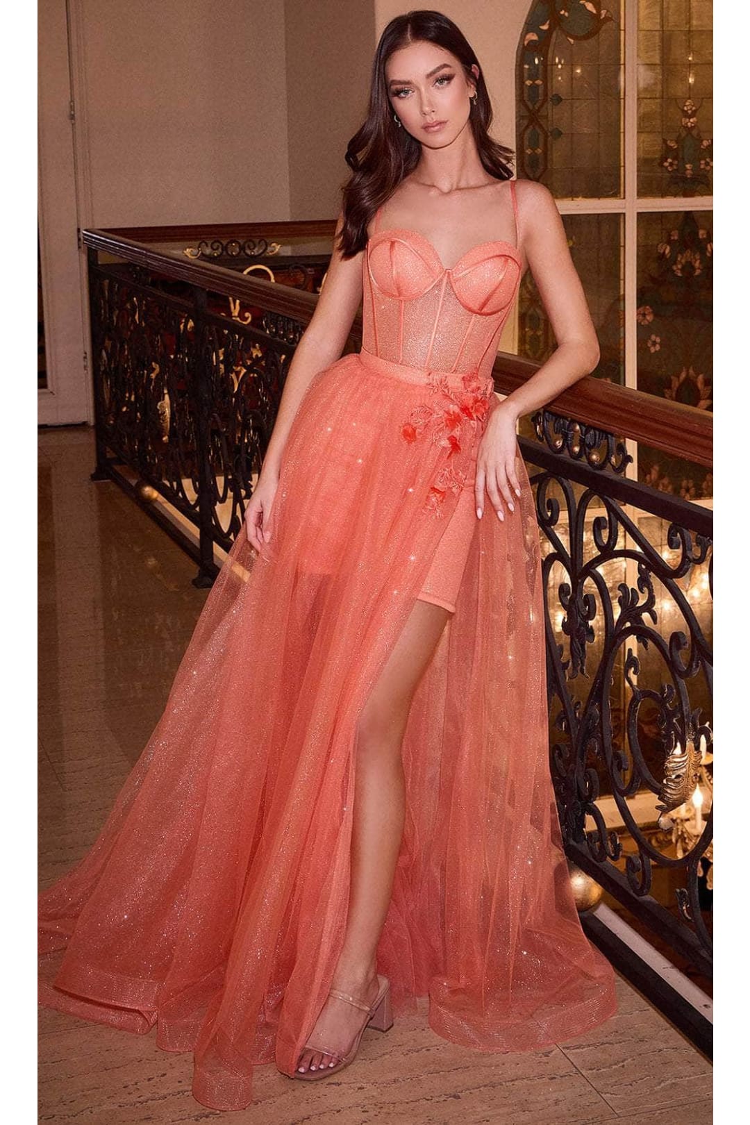 Ladivine CB146 - Corset Bodice Sleeveless Gown - Prom
