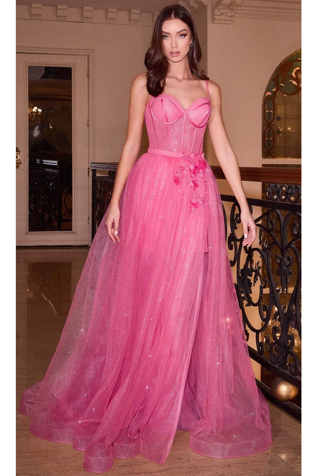 Ladivine CB146 - Corset Bodice Sleeveless Gown - Prom