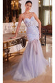 Ladivine CB148 - Elegant Sleeveless Embroidered Gown - Prom