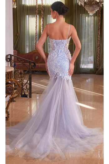 Ladivine CB148 - Elegant Sleeveless Embroidered Gown - Prom