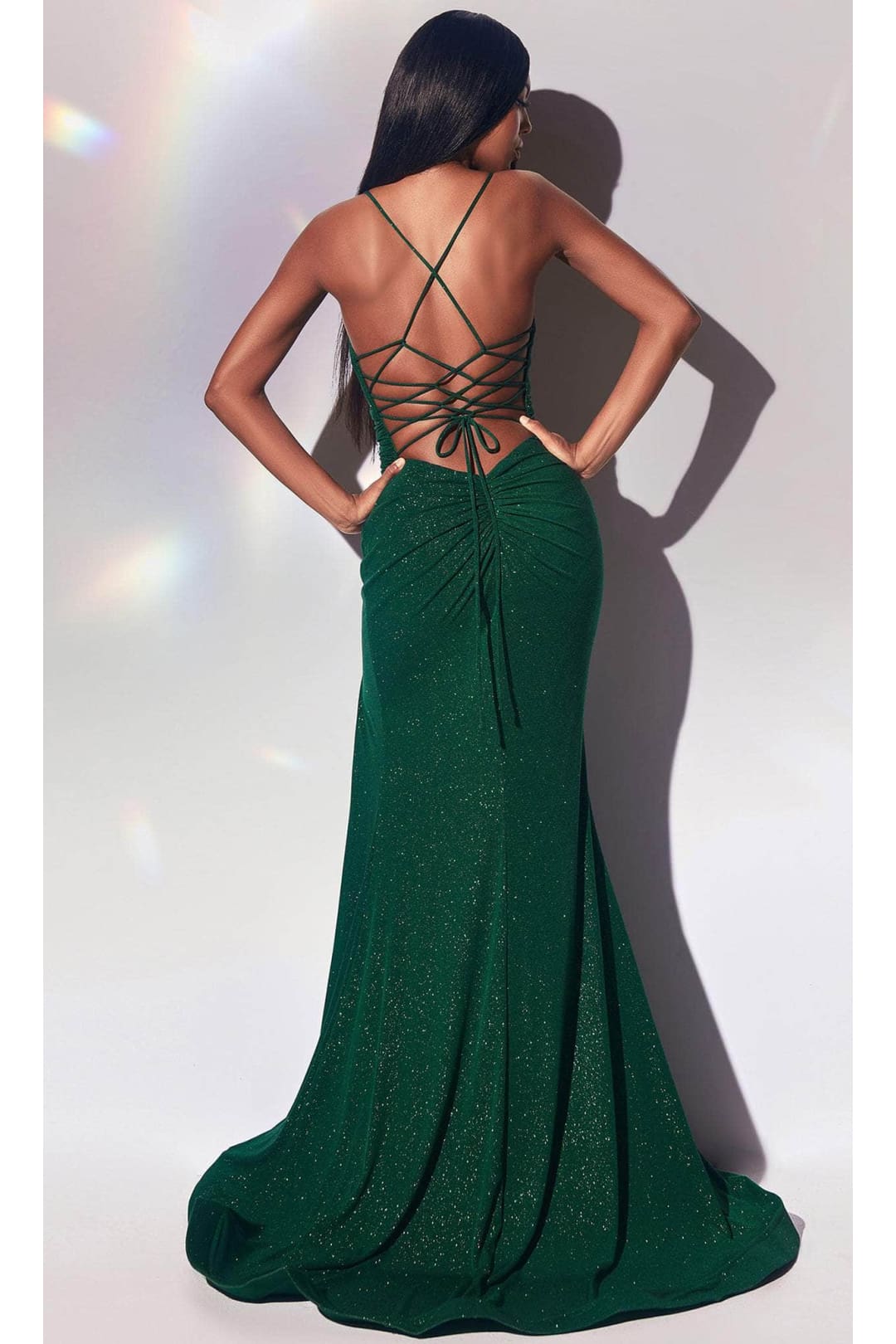 Ladivine CC2162 - Lace Up Back Prom Dress - Prom