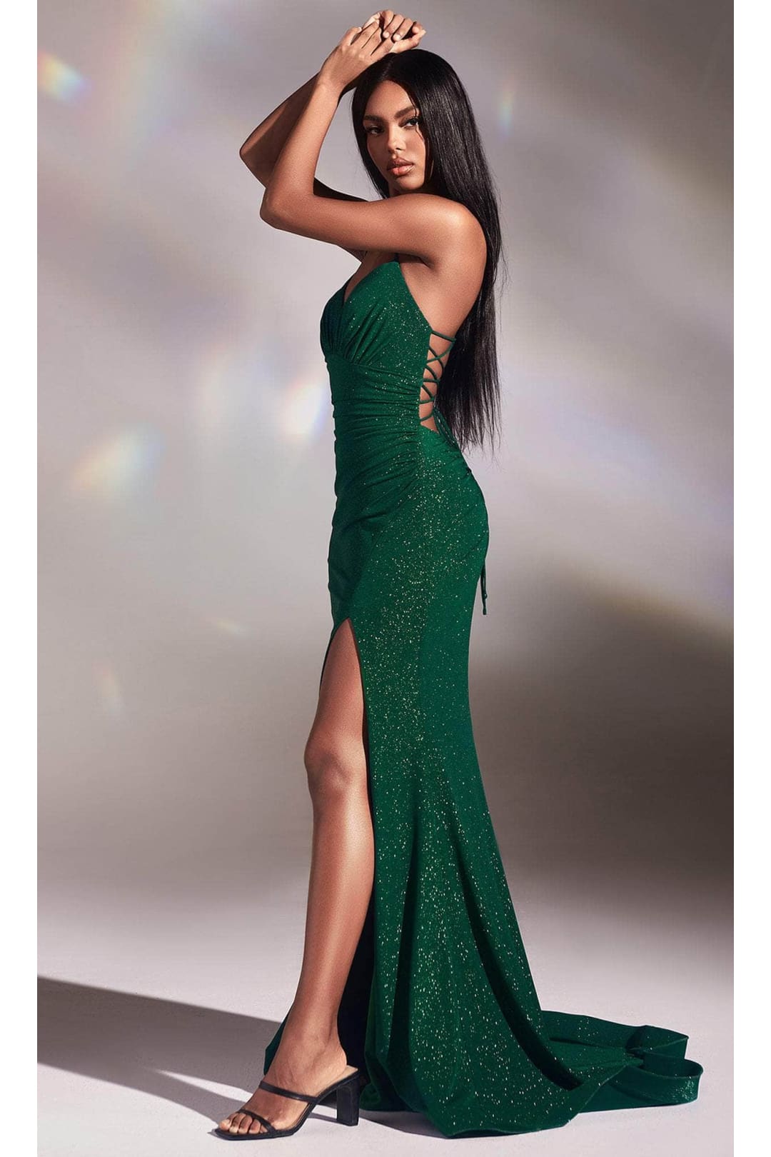 Ladivine CC2162 - Lace Up Back Prom Dress - Prom