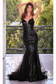 Ladivine CC4006 Plunging V-Neck Prom Gown - Prom