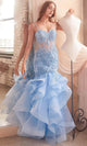 Ladivine CC8915 - Embroidered Sleeveless Mermaid Gown - Prom