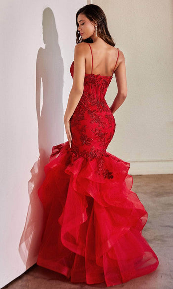 Ladivine CC8915 - Embroidered Sleeveless Mermaid Gown - Prom