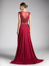 Ladivine CD0113 - Embellished Illusion A-Line Formal Dress