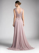 Ladivine CD0113 - Embellished Illusion A-Line Formal Dress