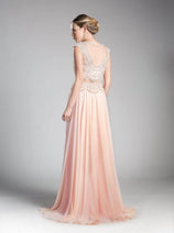 Ladivine CD0113 - Embellished Illusion A-Line Formal Dress