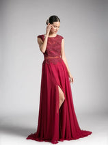 Ladivine CD0113 - Embellished Illusion A-Line Formal Dress