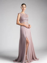Ladivine CD0113 - Embellished Illusion A-Line Formal Dress