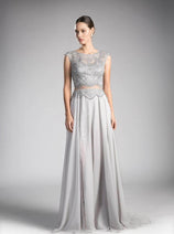 Ladivine CD0113 - Embellished Illusion A-Line Formal Dress