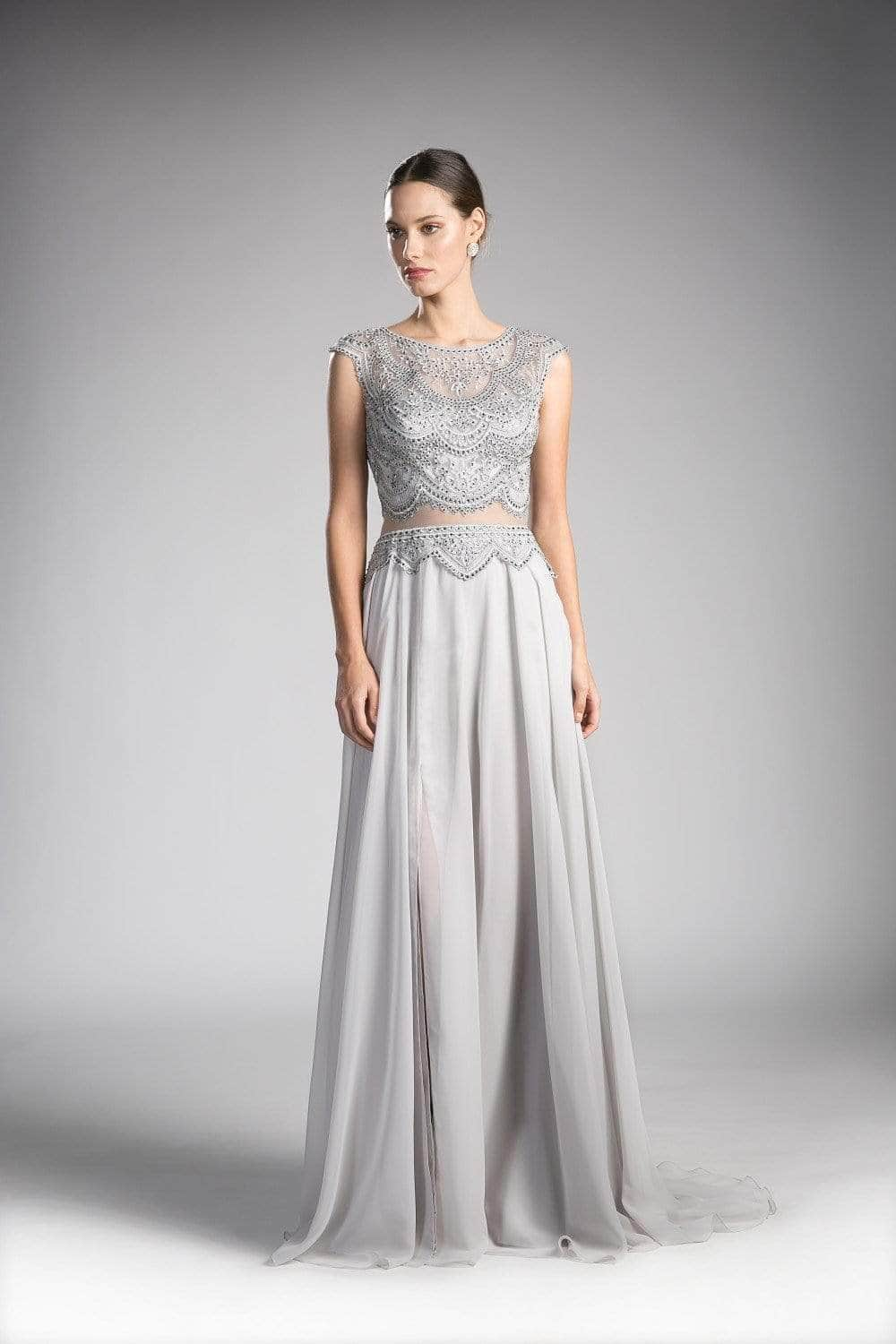 Ladivine CD0113 - Embellished Illusion A-Line Formal Dress - Prom