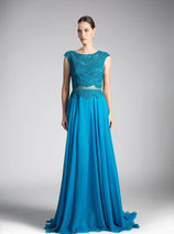 Ladivine CD0113 - Embellished Illusion A-Line Formal Dress