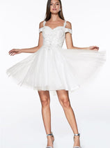 Short Wedding Dress White cinderella divine CD0132