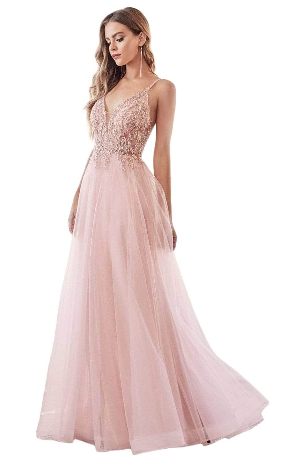 Ladivine CD0154 - Beaded A-Line Junior Prom Dress - Prom